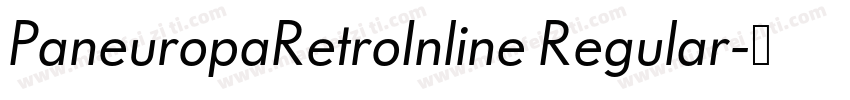 PaneuropaRetroInline Regular字体转换